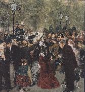 Adolph von Menzel Abreise Konig Wilhelms I oil painting on canvas